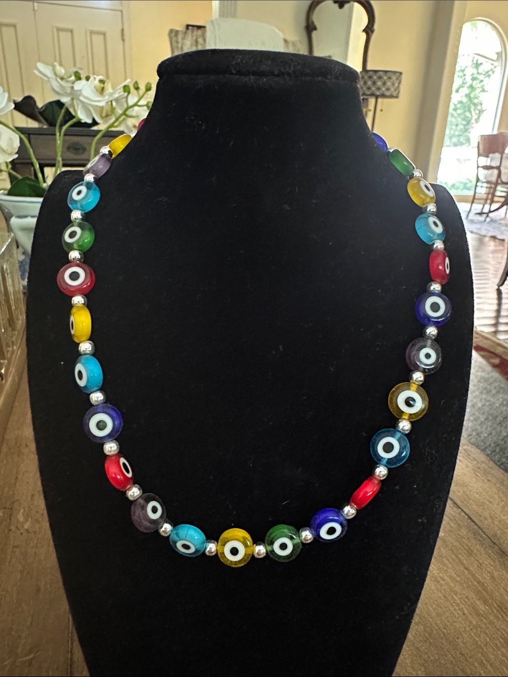 Multicolor Evil Eye Bead Necklace - Vibrant Protective Fashion